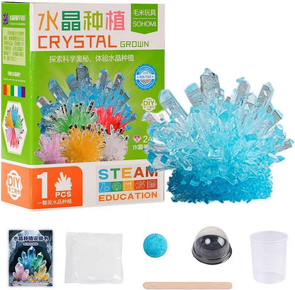 Crystal Growing Science Kit, Crystal Crafting Kit, Personalized Display (Green)