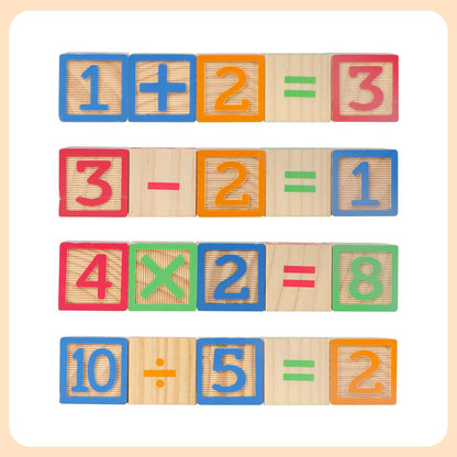 Joqutoys ABC Wooden Building Blocks for Toddlers 1-3 Large, 26 PCS Alphabet & Number Stacking Blocks, Educational Learning Toys for Boys Girls Kids Gifts 1.65''