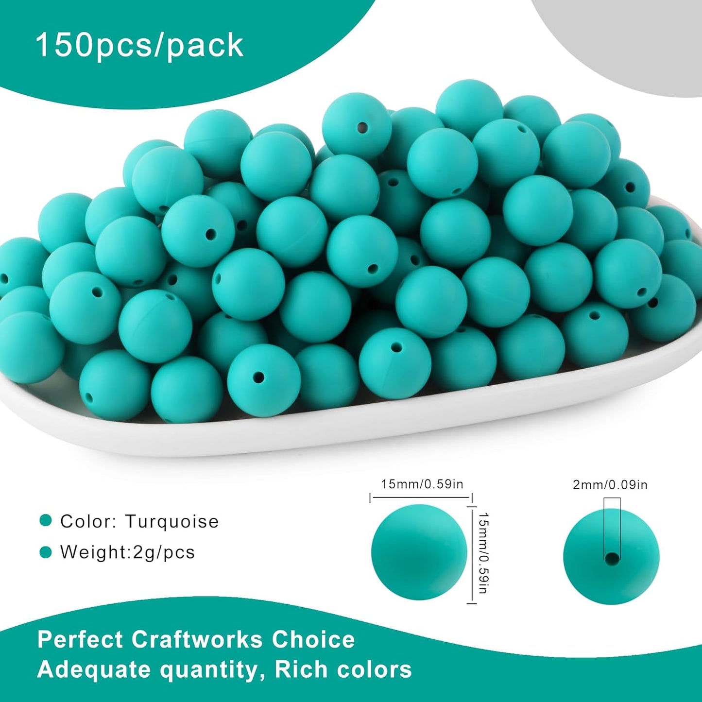 65Pcs 19mm Silicone Beads for Keychain Making Bracelet Necklace, Bulk Round Silicone Beads for Pens（Christmas Green） - Colors A