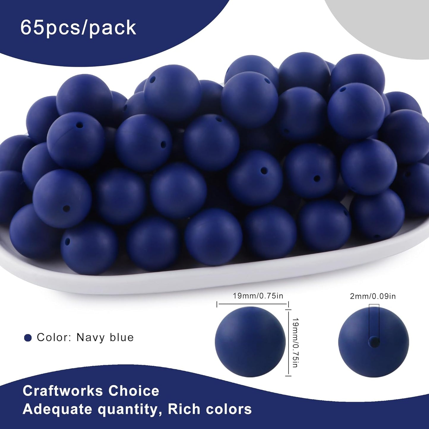 65Pcs 19mm Silicone Beads for Keychain Making Bracelet Necklace, Bulk Round Silicone Beads for Pens（Christmas Green） - Colors A