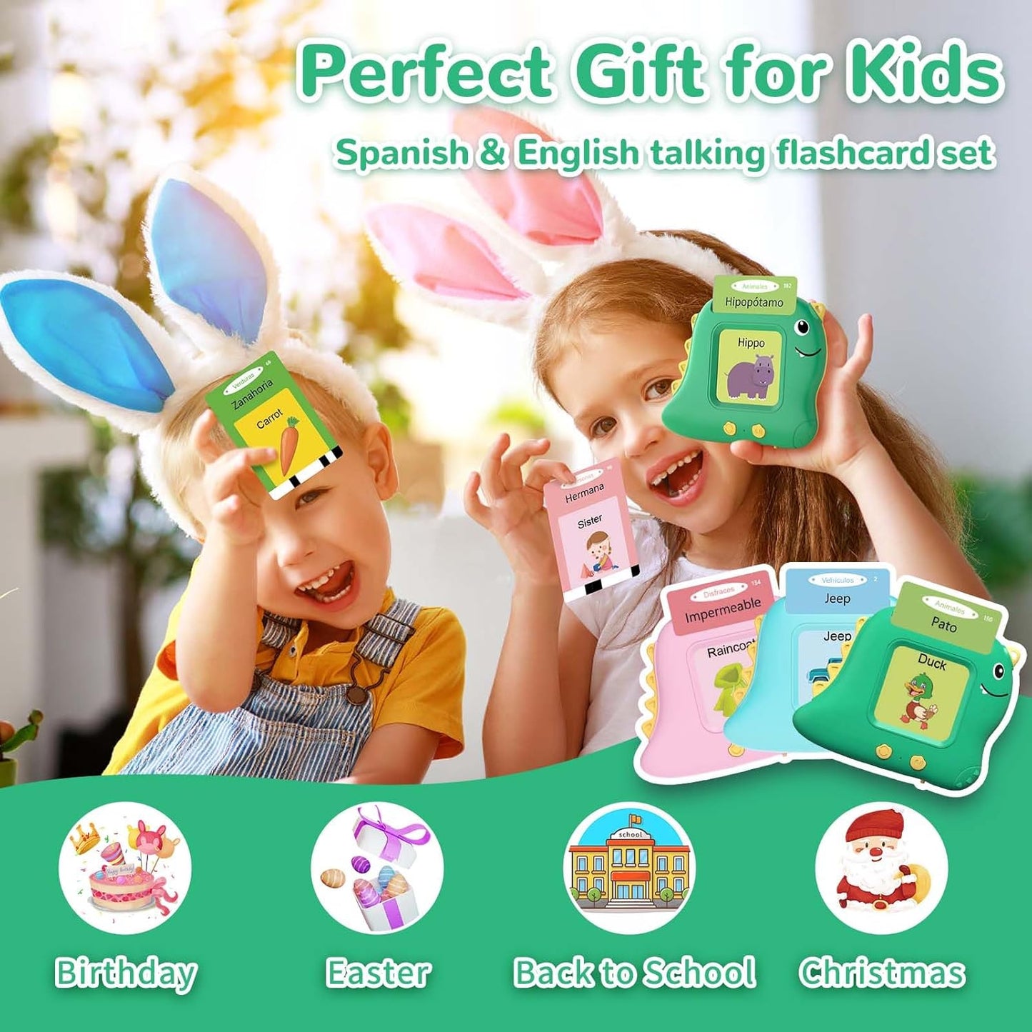 Alotwan Toddler Toys Talking Flash Cards with 510 Sight Words, Montessori Learning Toys for Toddler 1-3 2-4, Autism Sensory Speech Therapy for Boys Girls 2 3 4 5 6 Year Old Kids Gifts