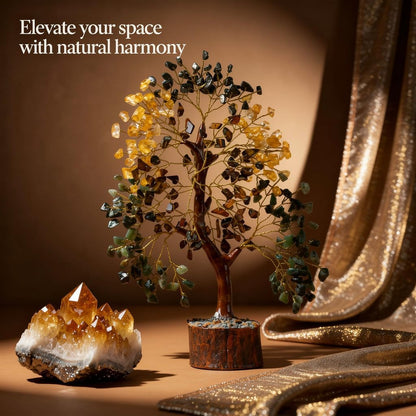 ANAYA AGATE 7 Chakra Healing Crystal Tree of Life Kit, Bracelet, Pendant, Necklace, Feng Shui Money Bonsai Tree, Positive Energy for Women, Mom, Sister and Housewarming Decoration
