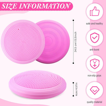 Libima 4 Pcs Wiggle Seat Inflated Wobble Cushion for Sensory Kid 13 Inches Balance Disc Flexible Seating for Classroom Sensory Pad for Chair Wiggle Cushion