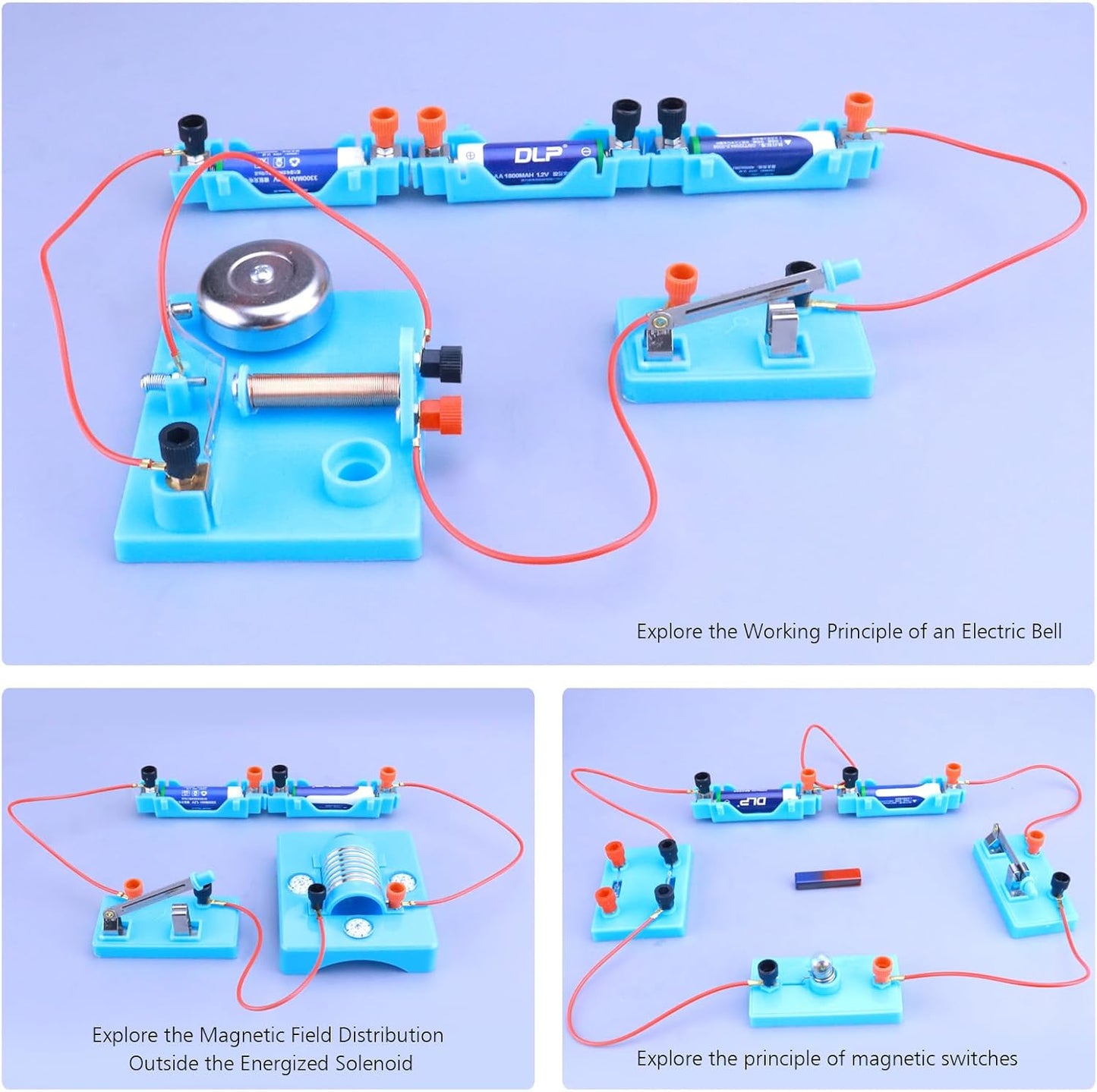 Physics Labs Basic Electricity Discovery Circuit and Magnetism Experiment kit for High School Students, STEM Kits for Learning Starter Electromagnetism Elementary Electronics
