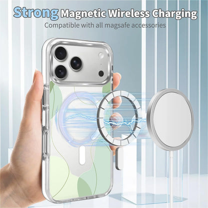 for iPhone 17 Pro Max Case [Compatible with Magsafe],Girls Women Clear Magnetic Case Silicone Shockproof Protective Cover with Pattern Colorful Motivational Letters