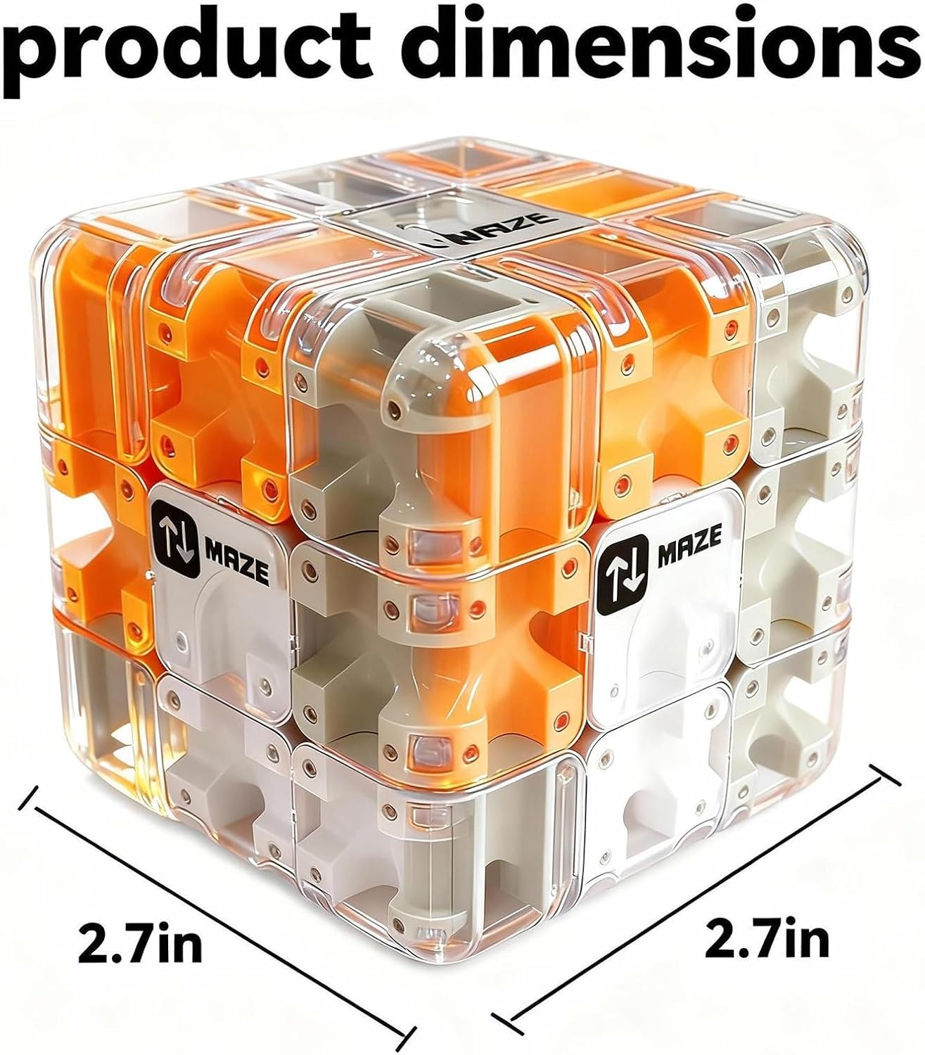 3D Cube Puzzles Fidget Toys - Brain Teaser Puzzles Toys Educational Learning Toys for Logical Thinking, Puzzle Maze Cube Easter Basket Stuffers Birthday Gifts (Blue)