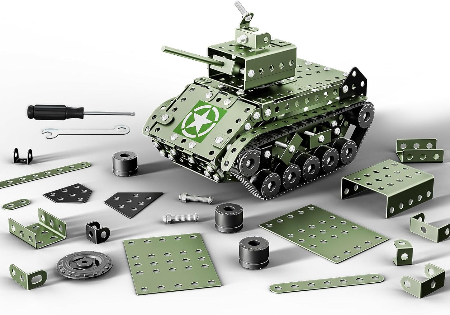 Lucky Doug STEM Building Projects Model Truck Set - Building Toys for Kids Ages 8-12, Assembly Science Army Toys for Boys 8 9 10 11 Years Old
