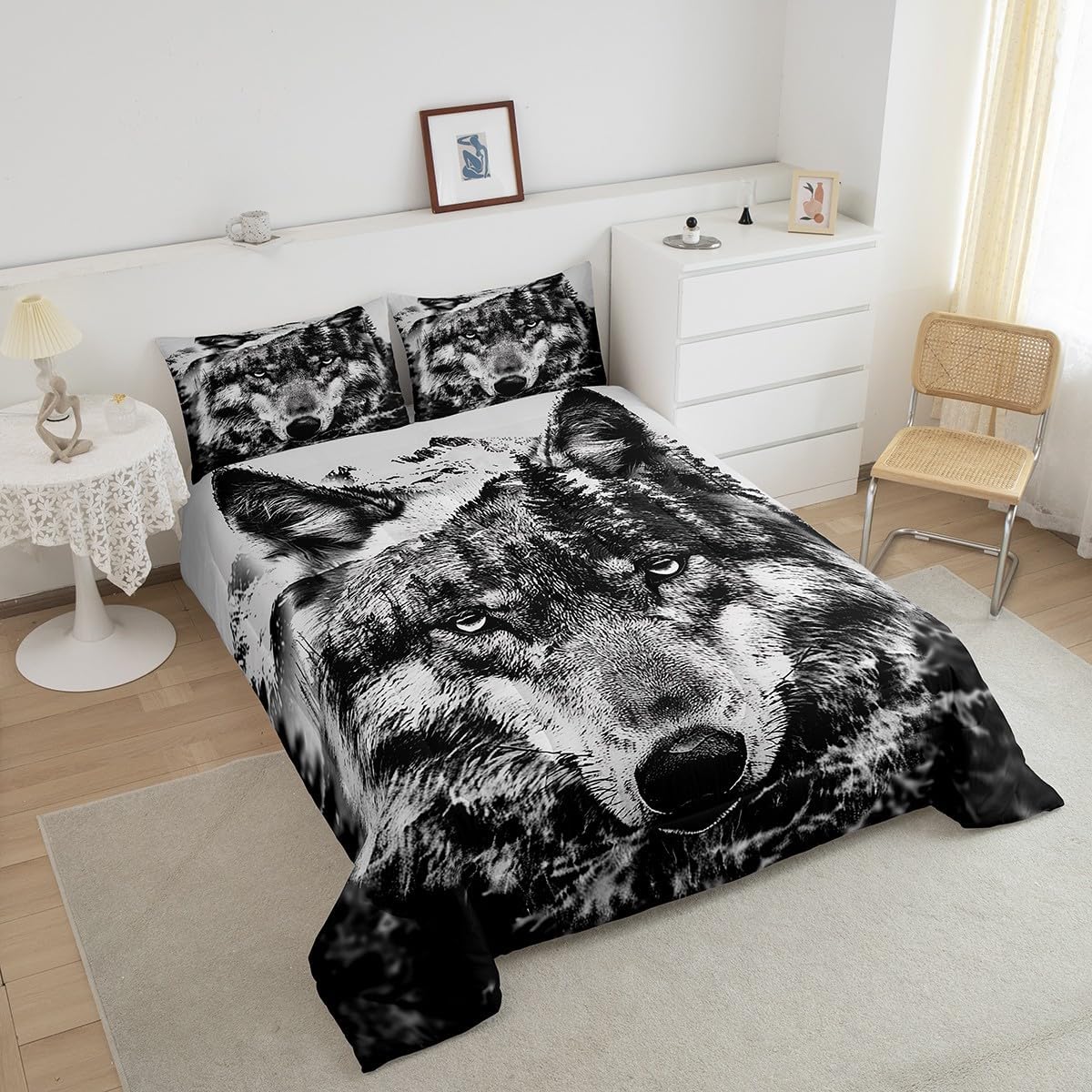 Castle Fairy Drum Kit Comforter Set,Musical Instruments Bedding Set for Kids Girls Women,Adults Rock Music Comforter,Neon Lighting Quilted Duvet Set Bedroom Collection Twin Size 2Pcs