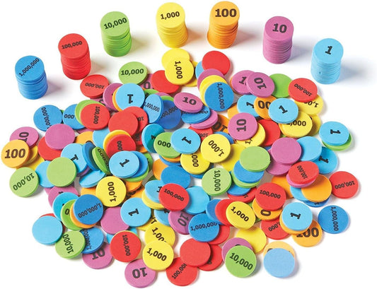 Learning Resources Place Value Disks, Early Math Skills, Set of 280 Pieces, Ages 6+
