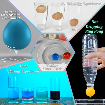 EXBEPE Science Kits for Kids 72+ Science Lab Experiments Erupting Volcano,Rainbow Rain,Artificial Snow Magic Chemistry Toy DIY Science Educational Learning Kit for Boys Girls