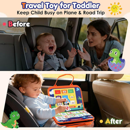 GOLIYEAN Toddler Busy Board - Montessori Toys for Toddler Boy Girl Birthday Gifts, Educational Learning Sensory Busy Book for Toddlers, Quiet Activity Books for Toddlers, Travel Toys for Airplane Car