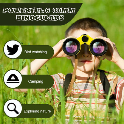 Libima 24 Pcs Binoculars Bulk Educational Compact Binoculars with Neck String Telescope for Learning Bird Watching Camping Hiking Travel Safaris Birthday Gifts(Green)