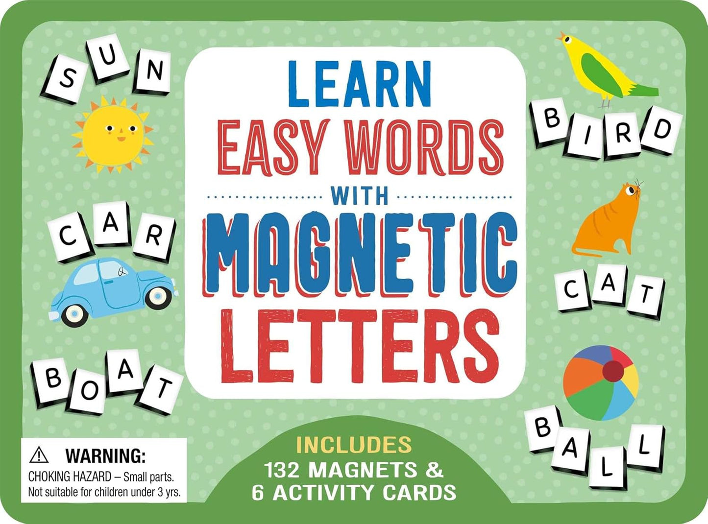 Learn Easy Words with Magnetic Letters: Includes 132 Magnets & 6 Activity Cards