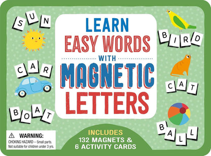 Learn Easy Words with Magnetic Letters: Includes 132 Magnets & 6 Activity Cards