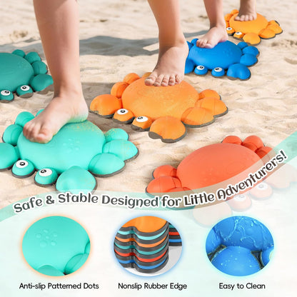 TOPNEW Stepping Stones for Kids, Non-Slip Balance Stepping Stones for Promoting Children's Coordination Skills, Toddler Stepping Stones Obstacle Course for Kids Age 3 4 5 6 7+