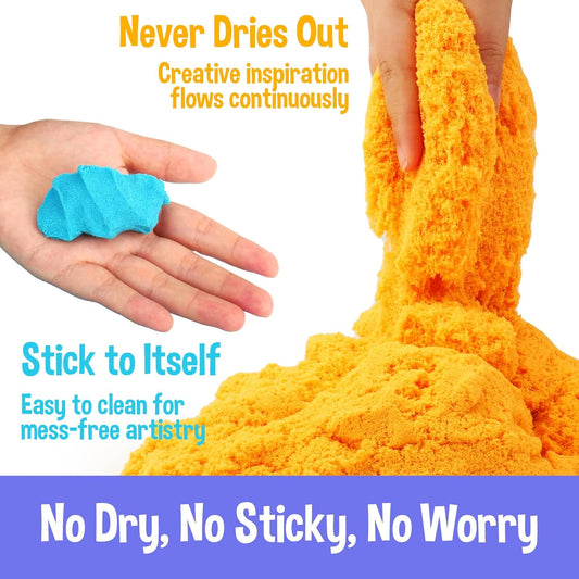 OleOletOy Colored Sand Bulk for Kids: 18 Lbs Large Pack Multicolor Moldable Sand - Classroom Activities for Kids Boys Girls Age 3+ Sensory Play - Bulk Sand for Sandbox Sensory Bin Filler Party Favors