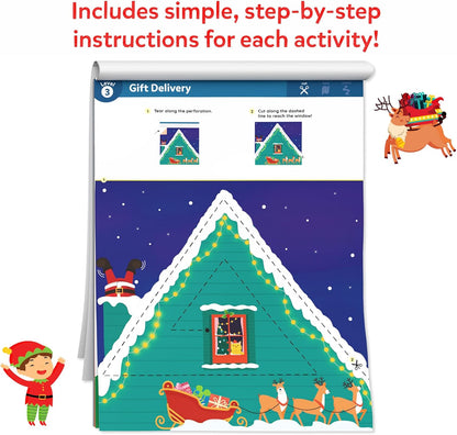 Skillmatics Scissor Skills Activity Book - Snip Snip, 25 Cutting Activities for Preschoolers, Felt Craft Kit, 2 Child-Safe Scissors, Fine Motor Skills, Screen-Free Fun, Gifts for Kids Ages 3-7
