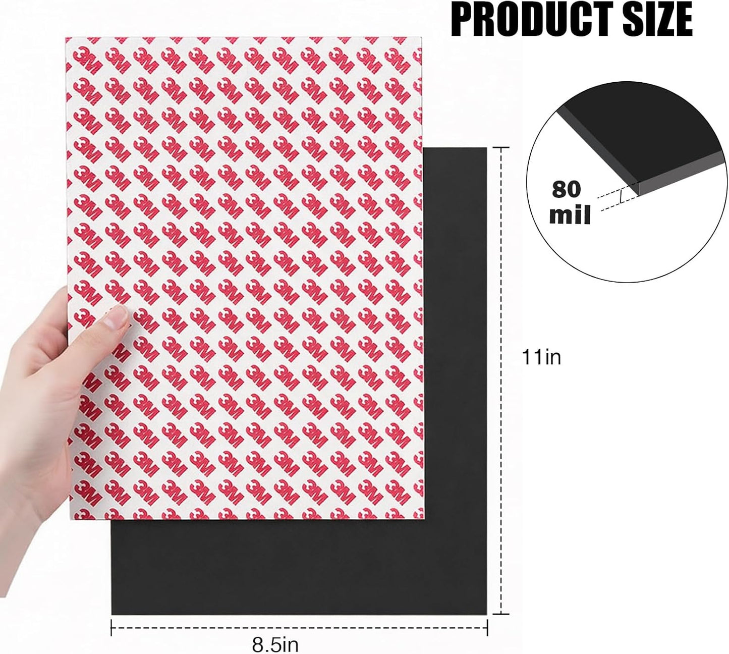 Magnetic Squares with Adhesive Backing(36PCS Each 1.5" x1.5"),Pre-Cut Self Sticky Magnets as Back to School Supplies,Peel and Stick for Cards/Picture/Poster (80mil Magnet)