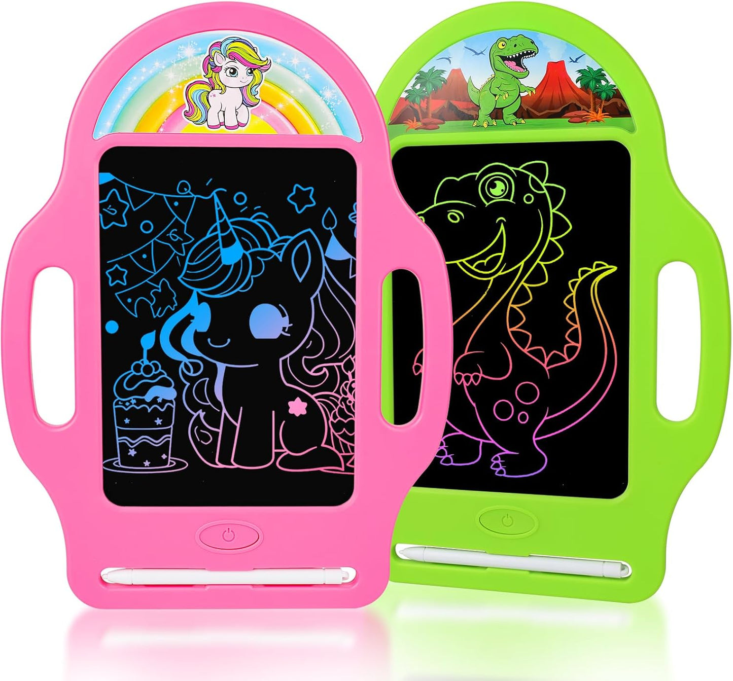 Unicorn 8.5 Inch LCD Writing Tablet for Kids 2-6, Drawing Tablet Doodle Board with Handle, Travel Car Toy for Girls, Educational Sketch Pad Birthday Christmas Gift