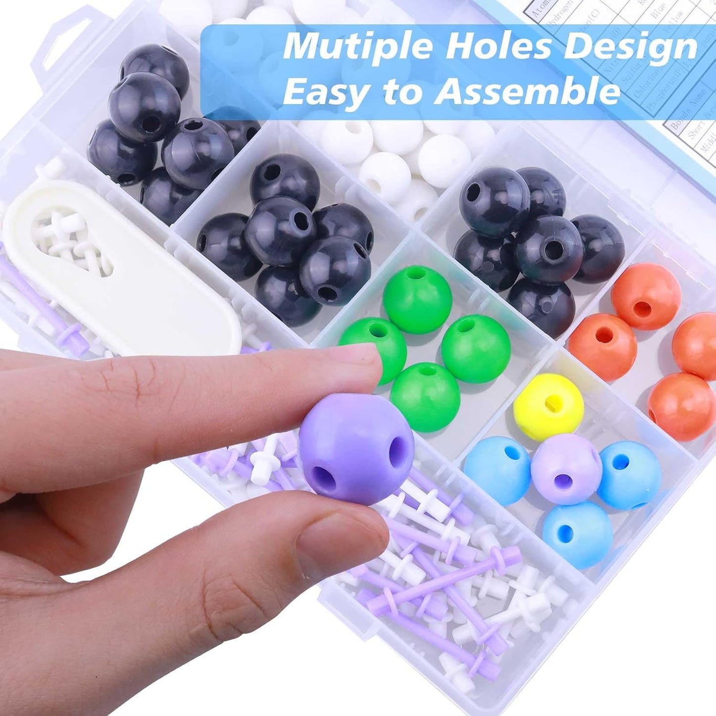 Chemistry Molecular Model Kit (208 Pcs) for Student and Teacher,Organic and Inorganic Chemistry Learning Set,Motivate Enthusiasm for Learning Chemistry and Raising Space Imagination