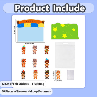 Ten Little Bears: A Counting Rhym Felt Toys Flannel Board Stories for Preschool Kindergarten Learning Activities Bedtime Stories