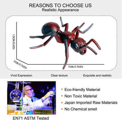 Realistic Animal Figures Red Ant Figurines Insect Toy, Science Project, Cake Topper, Early Educational Toys Birthday for Toddlers Kids Age 3 4 5