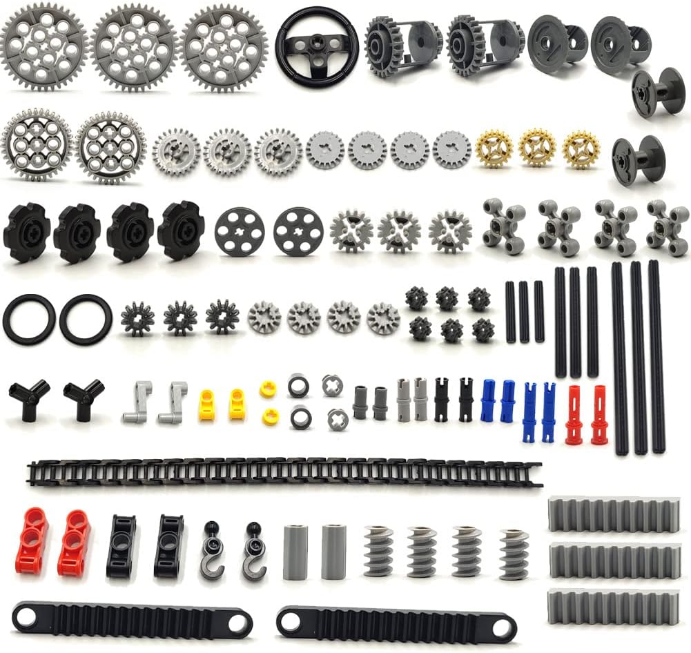 dspitwod MOC Technical Wheels Connectors Rack Gear Car Suspension Building Brick Accessories Pieces Sets STEM Learning Kits Engineering Toy Gift for Kids …