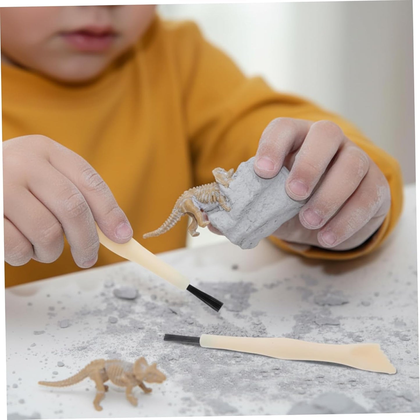 Kids Dual-Head Digging Tools Set 24Pcs – Excavation Brushes for Fossil Digging Archaeology Exploration Dinosaur Dig Gemstone Mining