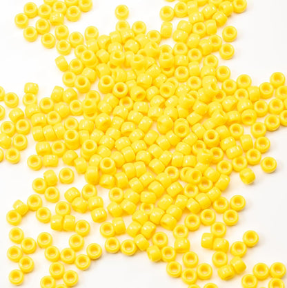 Gxueshan 1000 Pcs Acrylic Black Pony Beads 6x9mm Large Hole Pen Hair Kandi Beads Bulk for Friendship Bracelet Necklace Jewelry Making Earring Braiding Kit