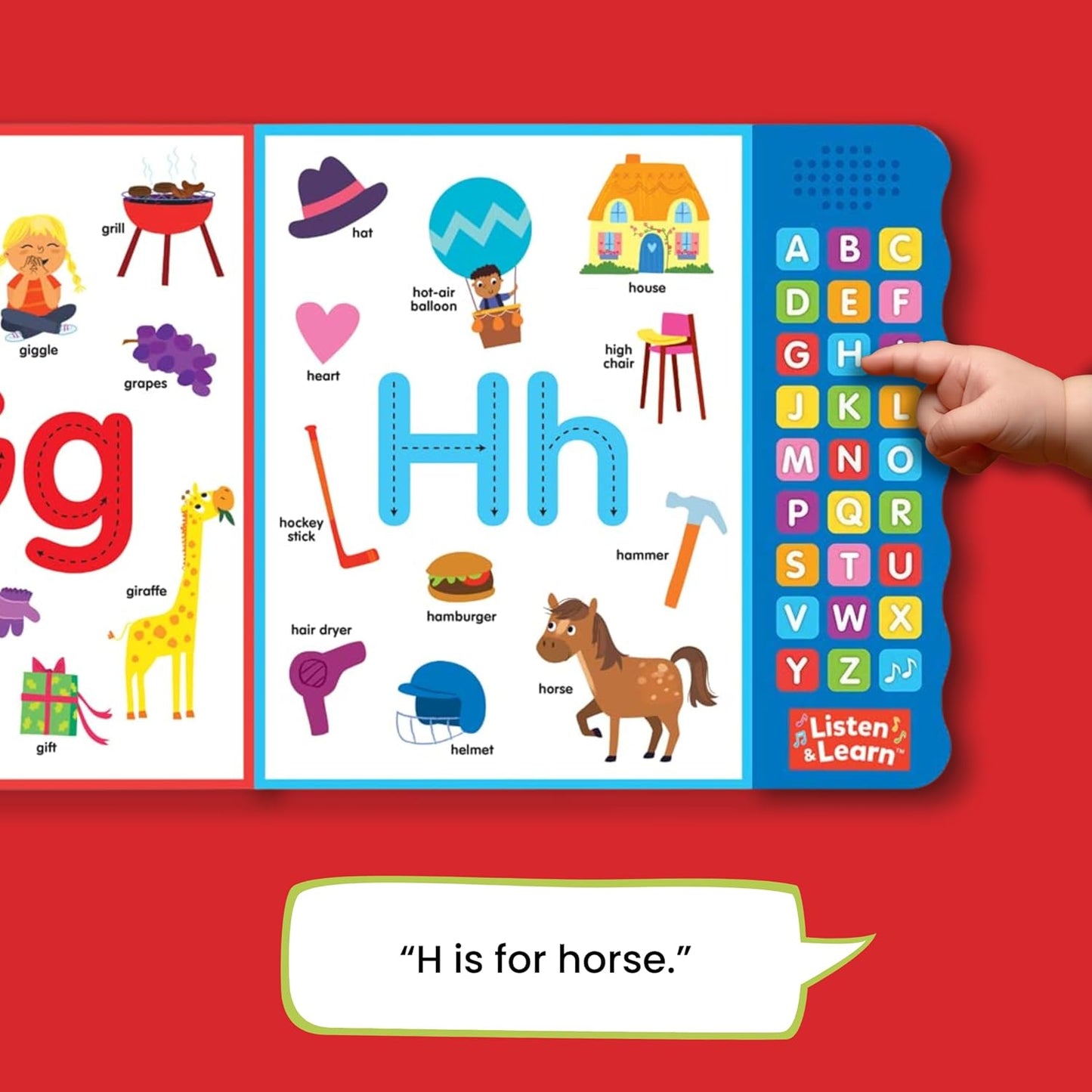 Let’s Learn ABCs – Interactive Toddler Sound Book with 27 Buttons | Tracing, Alphabet Song, Children's Board Book | Learn Letters & First Words | Fun Learning Activities for Boys & Girls