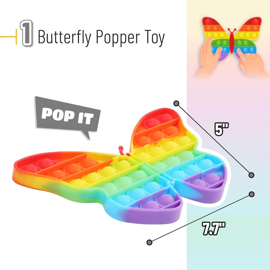 Mr. Pen- Pop Fidget Sensory Toys, Happy Bear Shape, Sensory Stress Relief Squeeze Toys for Kids & Adults, Silicone Bubble Popping Game for Anxiety, Fun