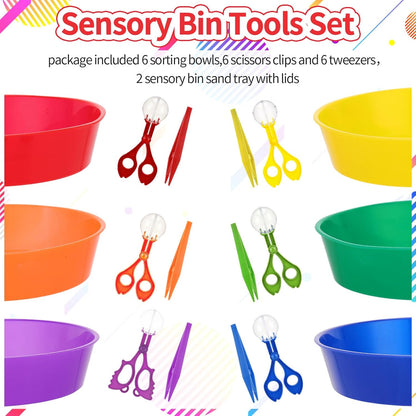 320 Pcs Sensory Bin Fillers Include 200 Pompoms 60 Simulated Ice Cubes 42 Resin Axolotl 12 Cups 4 Tweezers 2 Clips Fine Motor Skills Toys Set Sensory Table Filler