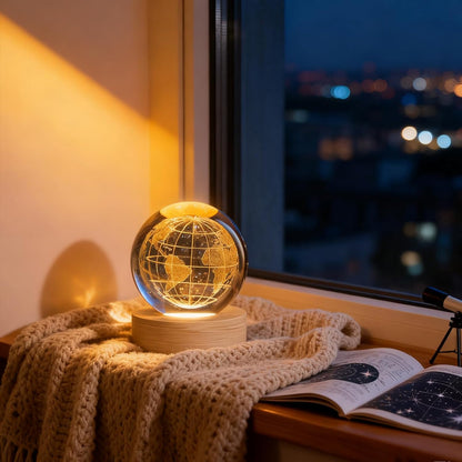 3D Solar System Crystal Ball, 2.4in Universe Gifts Decorative Quartz Glass Ball, Space Laser Engraved Model Astronomy Decor, Physics Display Sculpture Home Decor Crafts for Friends Mom Women Boys