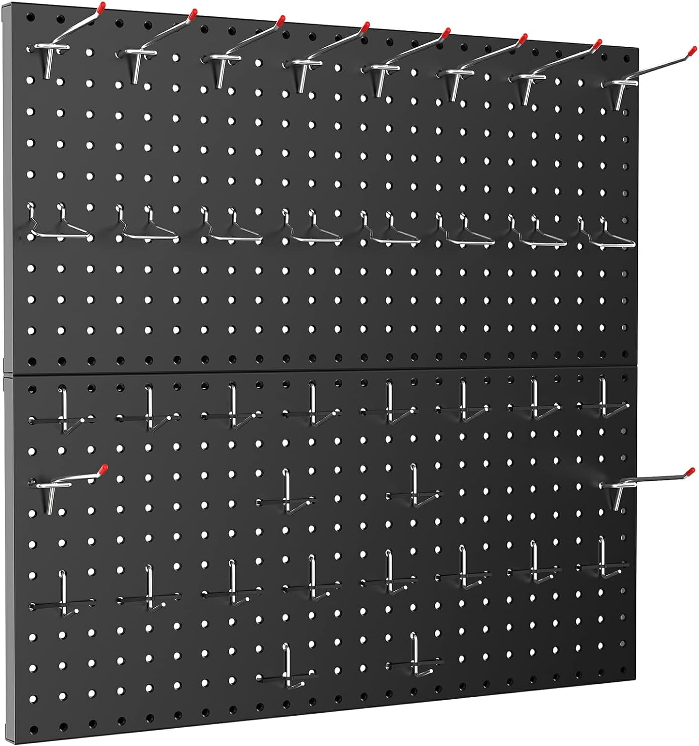 TORACK Metal Pegboard Wall Organizer 24" x 24" or 12" x 48", 70 PCS Tools Storage Pegboard for Garage Tool Organizer Pegboard with Peg Board Hooks for Workbench(Blue)