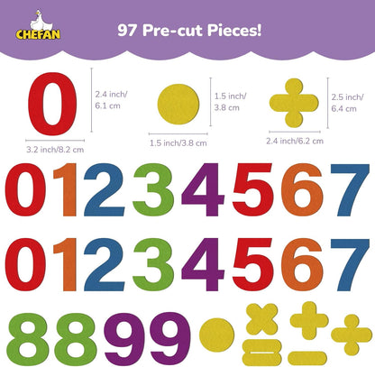 CHEFAN Felt Ten-Frame Set Math Manipulative Counter for Elementary, Numbers Learning Counting Toy for Kids, Montessori Math Educational Game, 2 Ten Frames & 162PCS for Kindergarten, 3+ Years Old