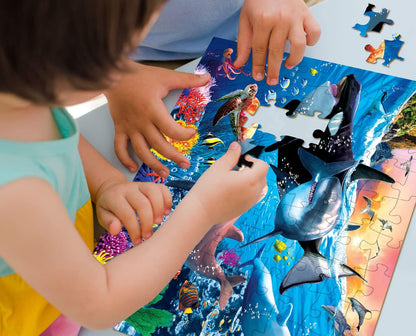 Puzzles for Kids Ages 4-8 Year Old,100 Piece Dinosaur Jigsaw Puzzle for Toddler Children Learning Educational Puzzles Toys for Boys and Girls - Every Piece is Unique