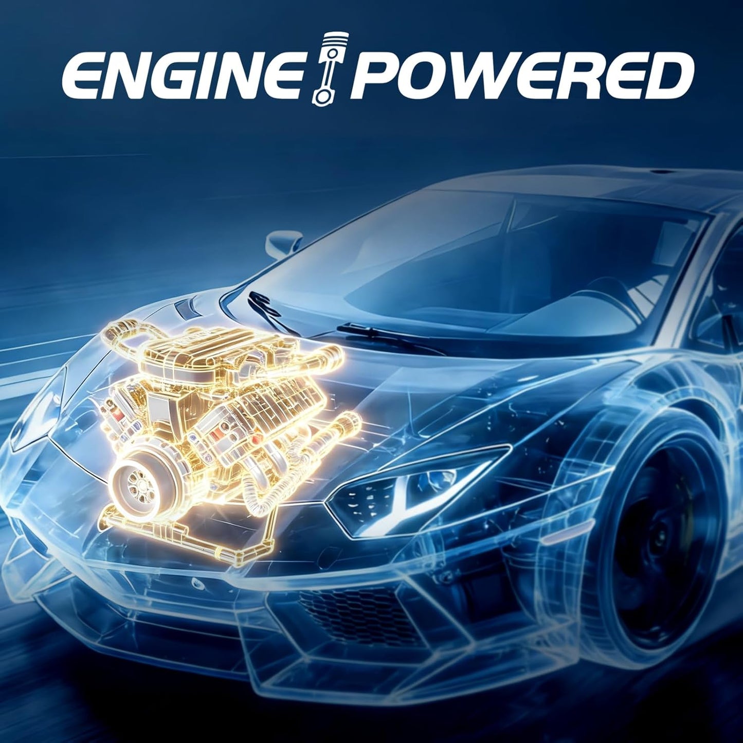 OWNONE 1 V8 Engine Model Kit that Work - 8-Cylinder Visible Engine Building Blocks Set with Motor, LED Light & APP Control - Build Your Own Engineering Kit, STEM Project for Adults & Kids (660 PCS)