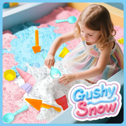 GushySnow® Latex Material Creativity Sensory Bin Filler Toy Ice Cream Cone Cake Cup Sensory bin for Preschool Girl boy Kid Children 6 Years