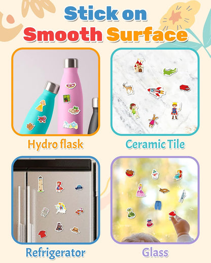 Benresive Reusable Sticker Book for Toddlers, Stickers for Kids, Travel Toys for Arts & Crafts Activities, Birthday Gift for Boys & Girls, Animals Dinosaurs Insects Themes