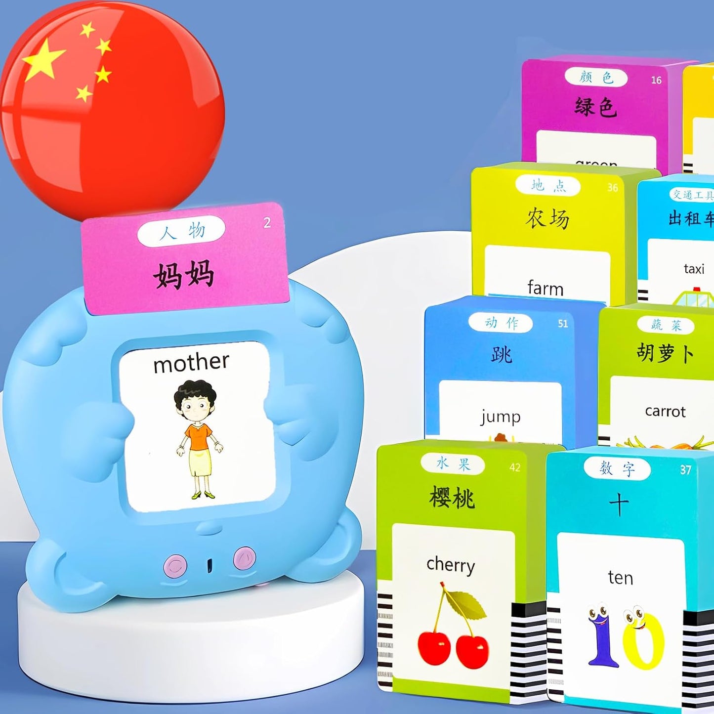 Bilingual English Flash Cards - Korean Talking Flash Cards, 510 Sight Words 31 Themes, Pocket Speech for Toddlers 3-12, Autism Sensory Toys, Preschool Learning Activity (Korean, Pink)