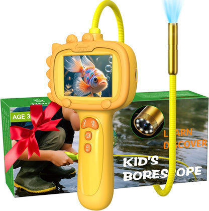 Daxiongmao Borescope Camera with Light for Kids | STEM Science Educational Toy for 3 4 5 6 7 8 Years Old Boys & Girls | Birthday Gift for Outdoor Adventures & Nature Discovery（Blue）