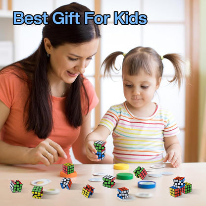 12 Pack Mini Cube Puzzles Perfect for Kids Birthday Party Favors, Classroom Prizes, School Rewards Stress Relief Toys and Easter or Christmas Stocking Stuffers Great as Goody Bag Fillers