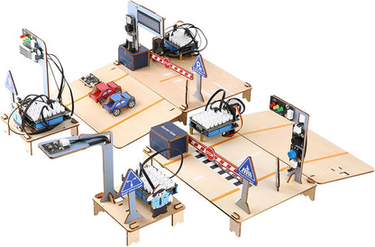 ACEBOTT 5-in-1 ESP32 STEM Smart Home and School Education Kit Compatible with Arduino, STEM Robotics Science Kits for Students Age 12+, Engineering Projects STEAM Activities Gifts 12-16 Year Old