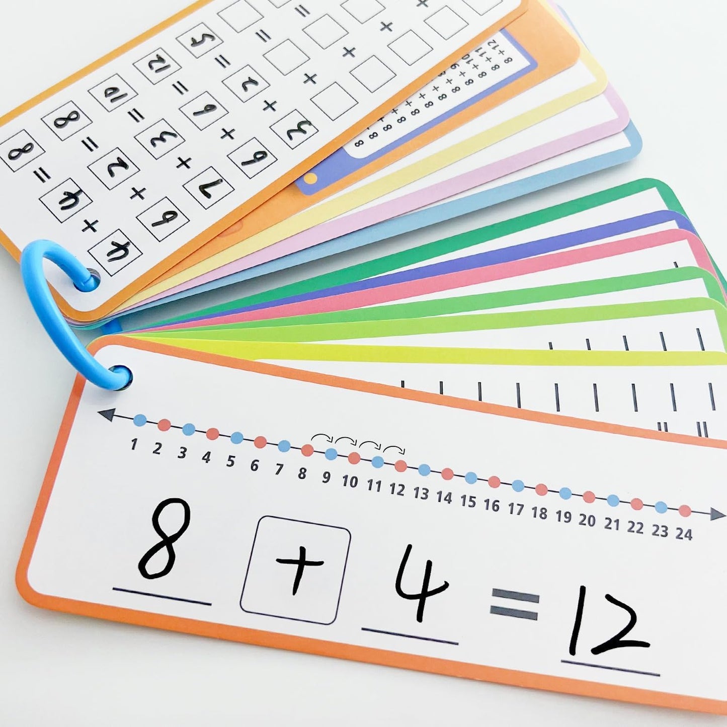1-12 Multiplication Flash Cards, Large Math Table Flashcards, Including 15 Cards, 2 Dry Erase Markers, 1 Rings, Educational Times Table Flashcards for Classroom Home, for 1st to 3rd Grades