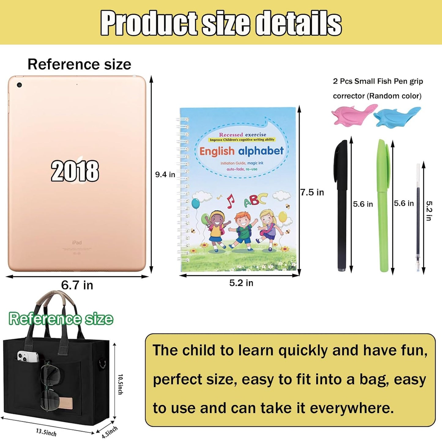 Magic grooved Writing Practice Book, Reusable grooved Handwriting Practice for Kids, Tiny Thinkers Handwriting Practice Magic Copybook, for grooved Writing Books for Kids 3-5