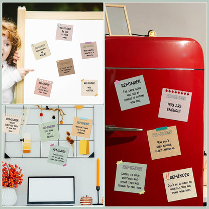 Copkim 15 Pcs Mental Health Fridge Magnets Boho Inspirational Daily Reminder Refrigerator Magnets Mental Reminder Notes Affirmations Encouragement Gift for Kitchen Whiteboard Therapy Office Home Decor