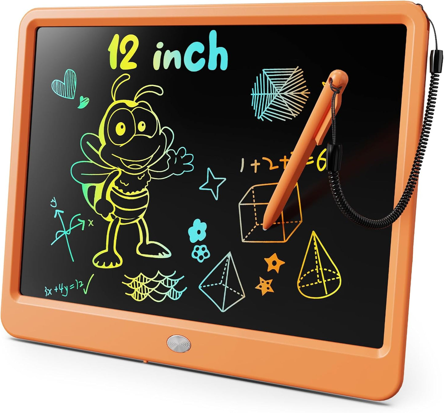 KOKODI LCD Writing Tablet, 12 Inch Colorful Toddler Doodle Board Drawing Tablet, Erasable Reusable Electronic Drawing Pads, Educational and Learning Toy for 3-6 Years Old Boy and Girls(Blue)