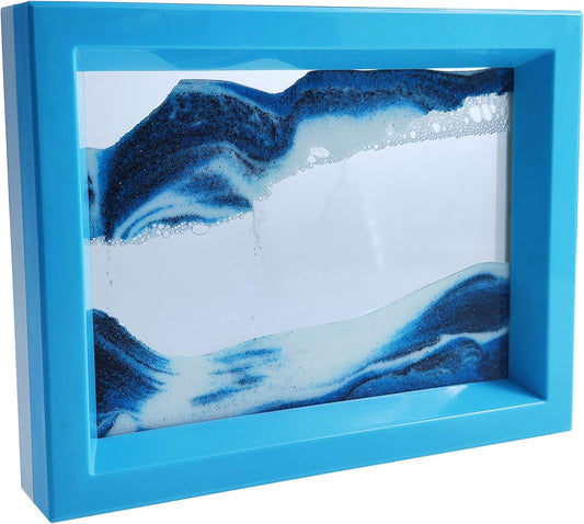 LYPGONE Moving Sand Art Picture Dynamic Sand Picture Flowing Sand Picture Desktop Art Toys Voted Best Gift!(Ocean Heart)