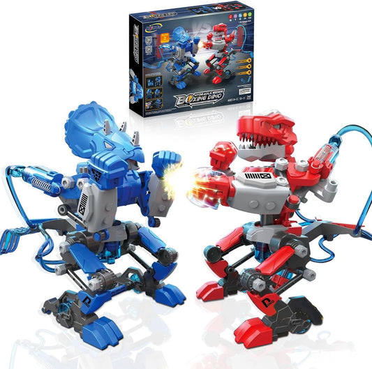 Hydraulic Boxing Bots STEM Robot Building Kit, 2 Hydraulic Powered Battle Fighting Robots, Educational Birthday Gift for 8-12 Year Old Boys & Girls