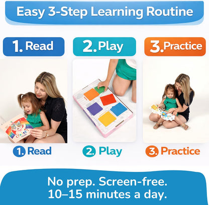 Preschool Montessori Learning Kit With Busy Book For Toddlers 1-3- Baby Flash Cards - Quiet Activity Books - Puzzles Ages 2-4 - Flashcards 3-5 Years - 1 Year Old Boy Gifts -1st Birthday Toys For Girls